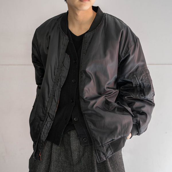 1990s black padded MA-1 jacket