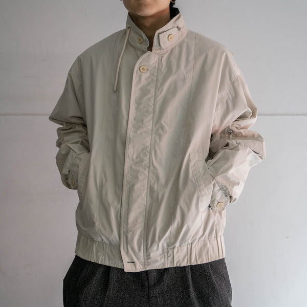 1980-90s off white short blouson -chin strap & liner-