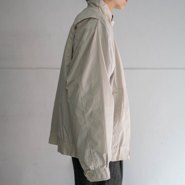 1980-90s off white short blouson -chin strap & liner-