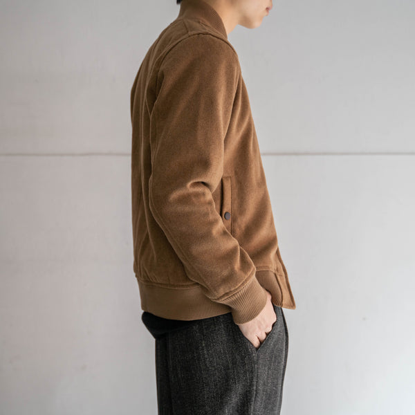 2000s brown wool MA-1 jacket
