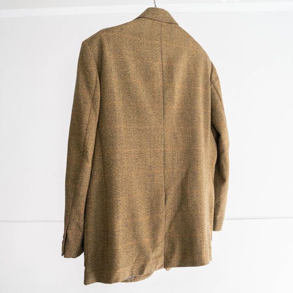 1970-80s Japan vintage light brown tweed tailored jacket