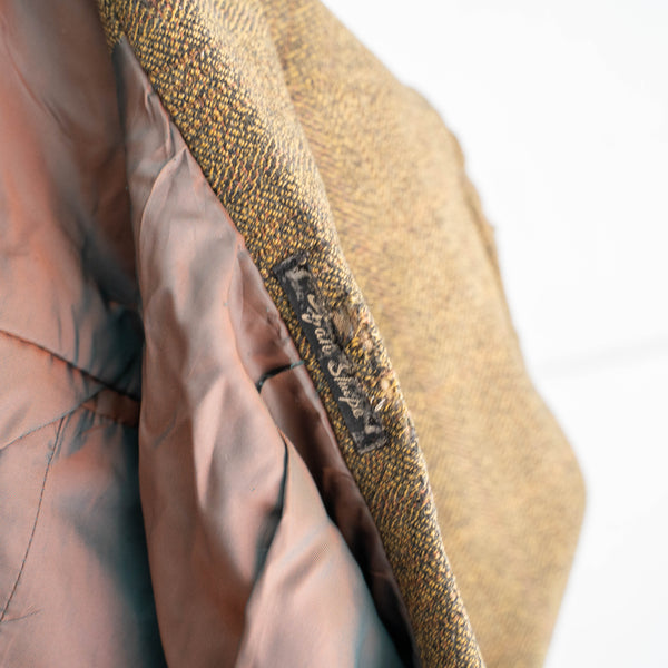 1970-80s Japan vintage light brown tweed tailored jacket