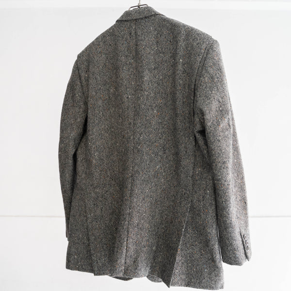 around 1980s japan vintage gray based tweed tailored jacket