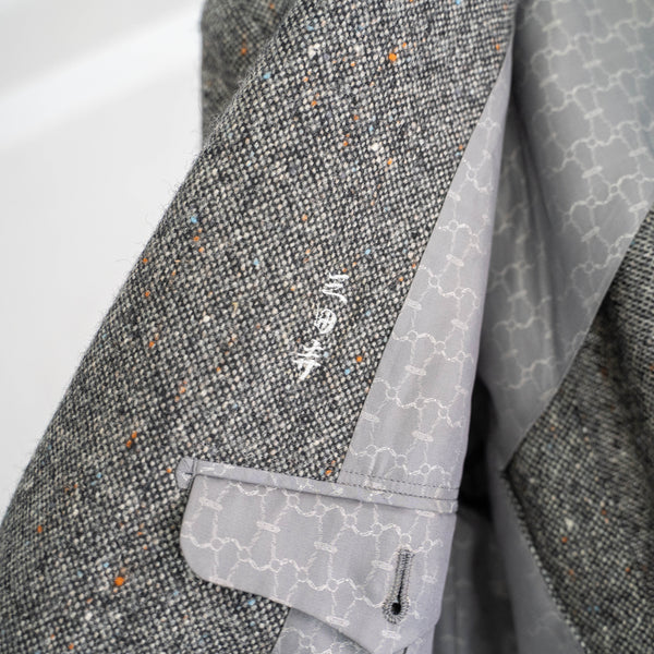 around 1980s japan vintage gray based tweed tailored jacket