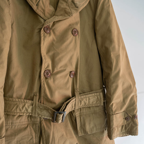 1940s US military beige mackinaw coat with wool liner