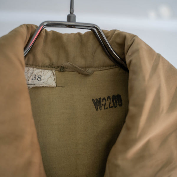 1940s US military beige mackinaw coat with wool liner