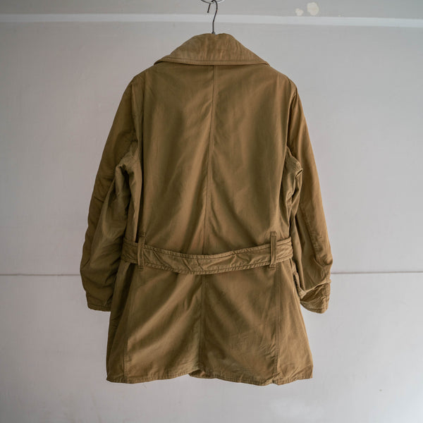 1940s US military beige mackinaw coat with wool liner