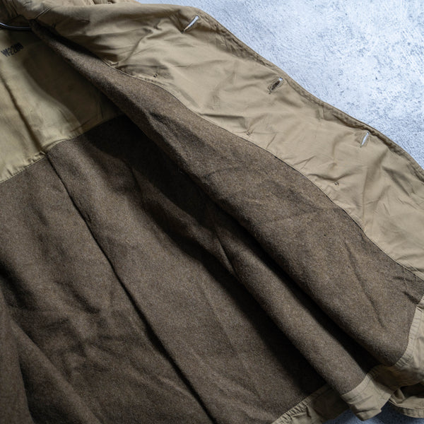 1940s US military beige mackinaw coat with wool liner
