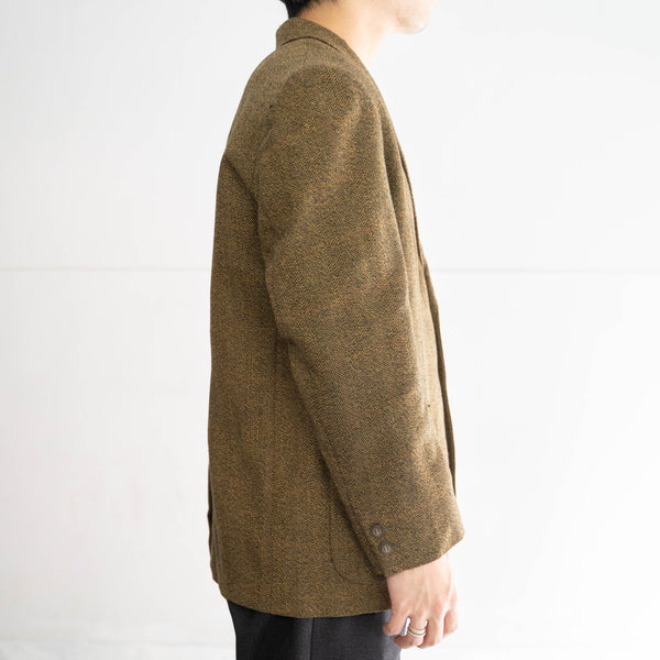 1970-80s Japan vintage light brown tweed tailored jacket