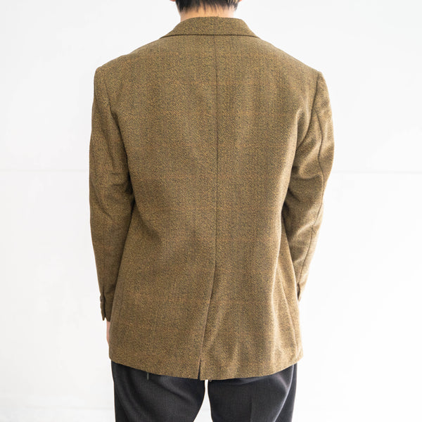 1970-80s Japan vintage light brown tweed tailored jacket