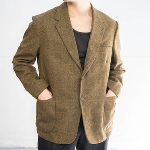 1970-80s Japan vintage light brown tweed tailored jacket