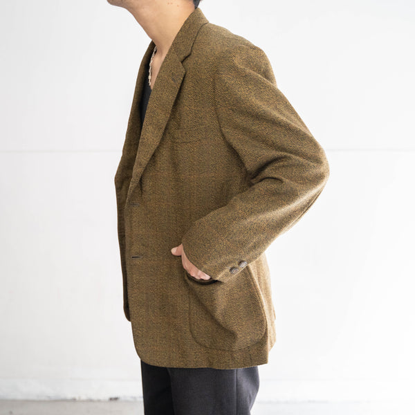 1970-80s Japan vintage light brown tweed tailored jacket