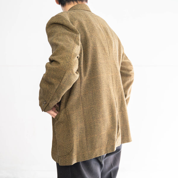 1970-80s Japan vintage light brown tweed tailored jacket