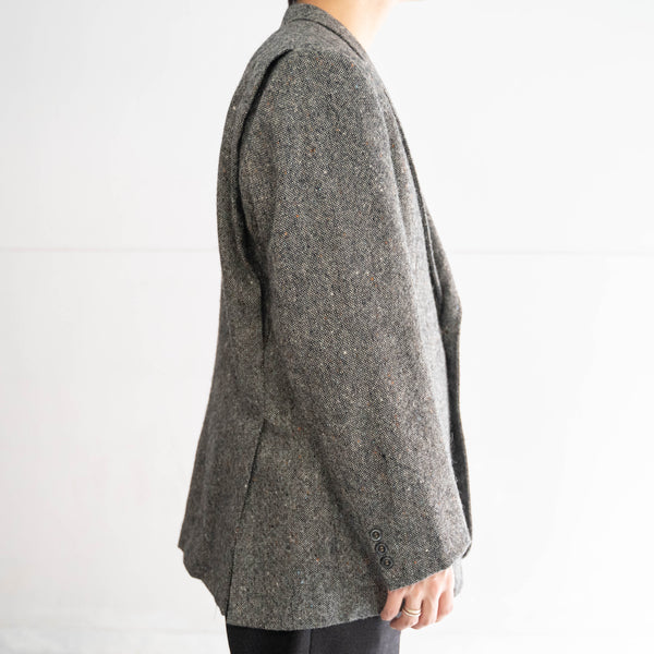 around 1980s japan vintage gray based tweed tailored jacket