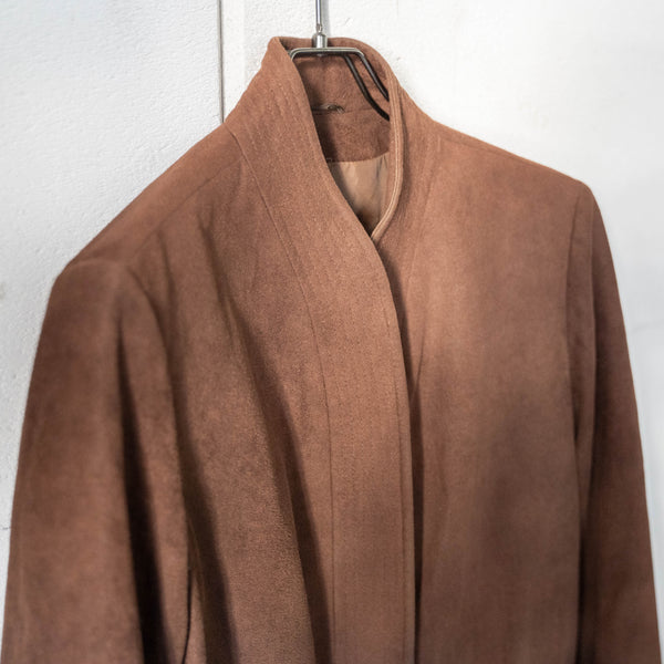 around 1980s brown color kimono collar long coat