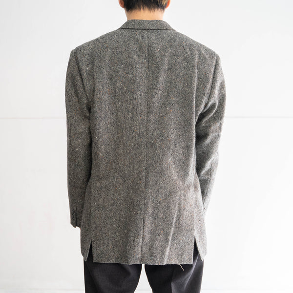 around 1980s japan vintage gray based tweed tailored jacket