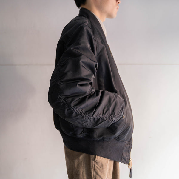 1980-90s Alpha black nylon MA-1 jacket