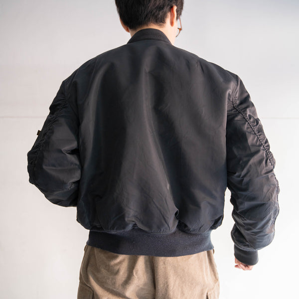 1980-90s Alpha black nylon MA-1 jacket