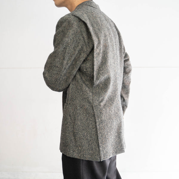 around 1980s japan vintage gray based tweed tailored jacket