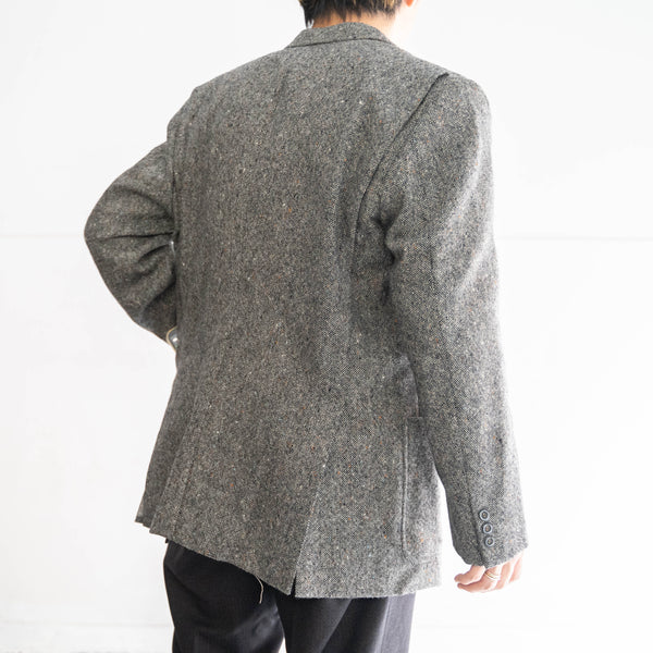 around 1980s japan vintage gray based tweed tailored jacket