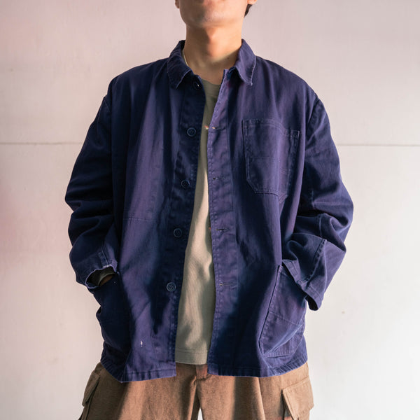 around 1970s Europe dark navy work jacket
