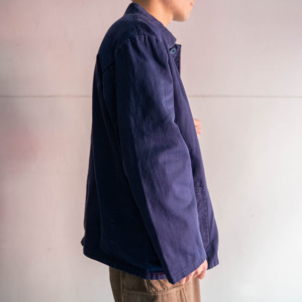around 1970s Europe dark navy work jacket