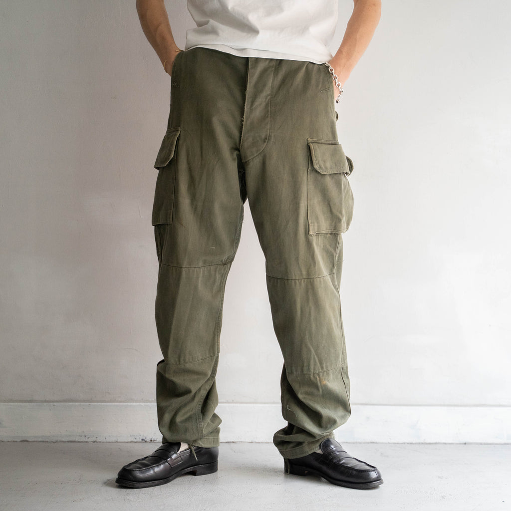 Lee AshLee)1960-70s French military M64 cargo pants 'used