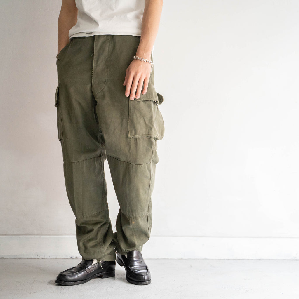 Lee AshLee)1960-70s French military M64 cargo pants 'used