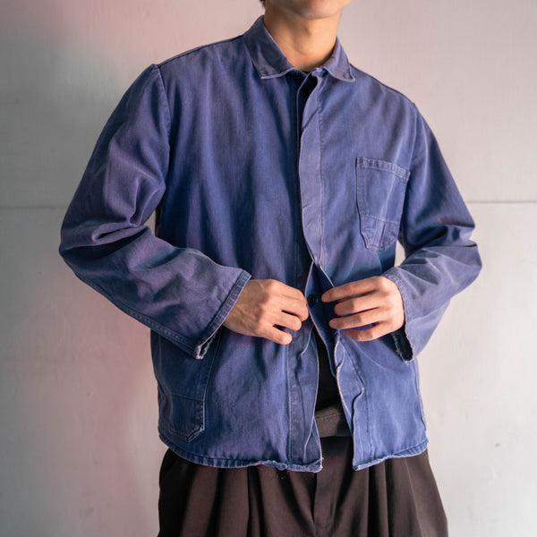 around 1970s Europe faded denim work jacket