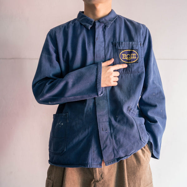 around 1970s Europe denim work jacket with patch