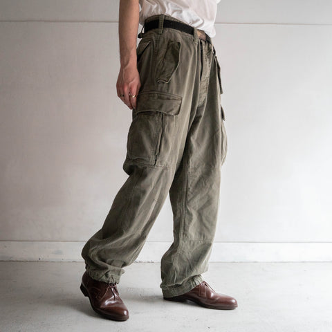 1980s German military moleskin cargo pants -with flap pockets-