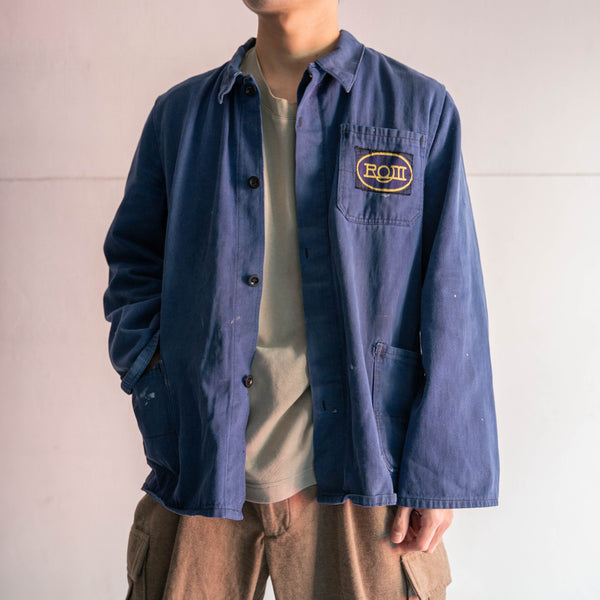 around 1970s Europe denim work jacket with patch