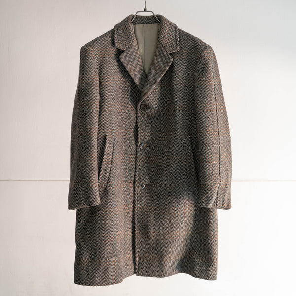 around 1970s Europe tweed coat 'discreet checked pattern'