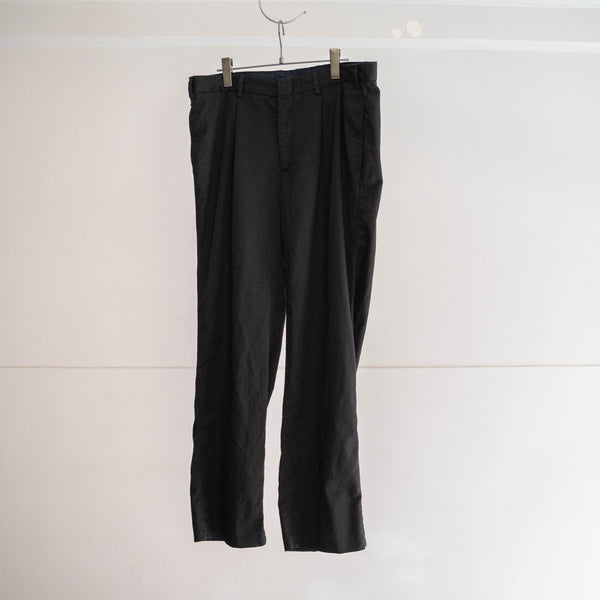 1990-00s Italian military chino slacks -black dyed- 'dead stock'