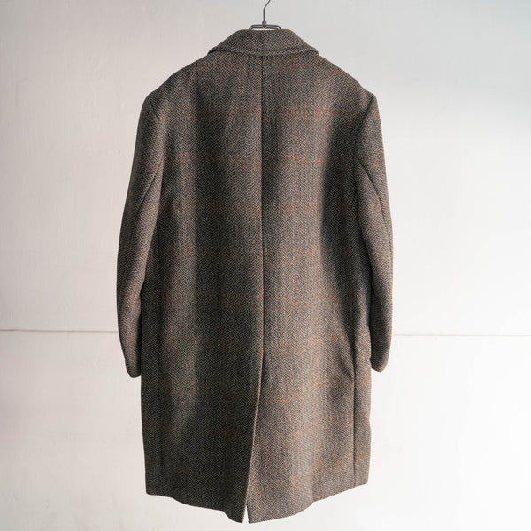 around 1970s Europe tweed coat 'discreet checked pattern'