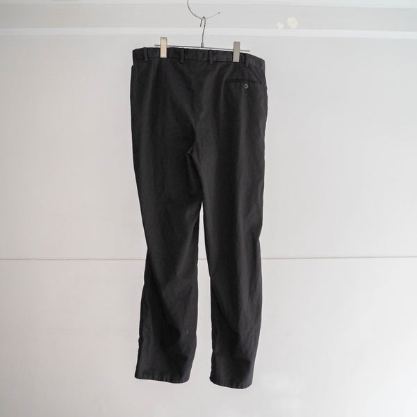 1990-00s Italian military chino slacks -black dyed- 'dead stock'