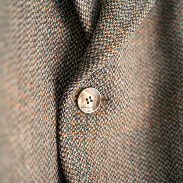 around 1970s Europe tweed coat 'discreet checked pattern'