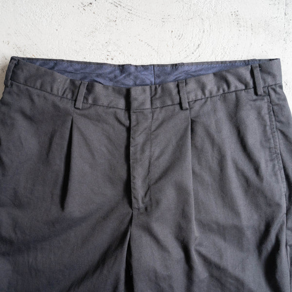 1990-00s Italian military chino slacks -black dyed- 'dead stock'