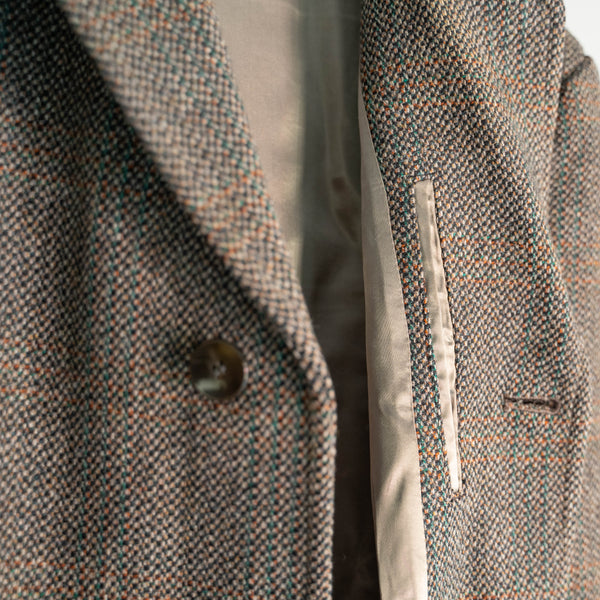 around 1970s Europe tweed coat 'discreet checked pattern'