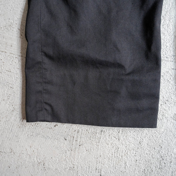 1990-00s Italian military chino slacks -black dyed- 'dead stock'