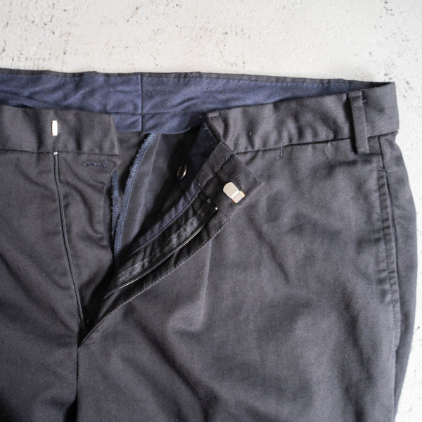 1990-00s Italian military chino slacks -black dyed- 'dead stock'