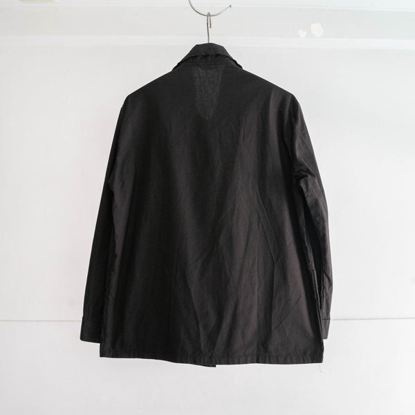 1970-80s German military pajama shirt 'dead stock' -black dyed-