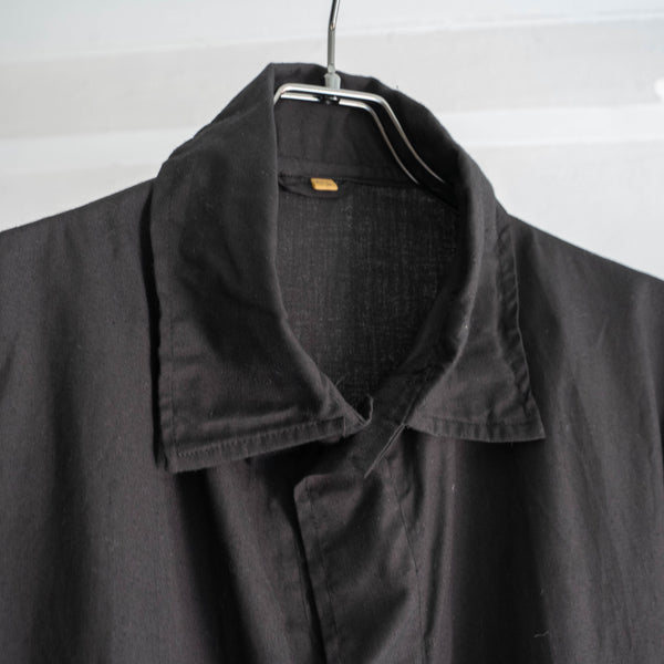 1970-80s German military pajama shirt 'dead stock' -black dyed-