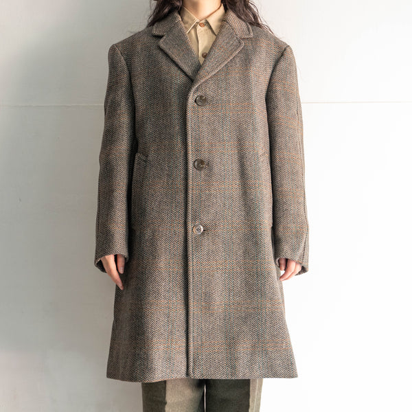 around 1970s Europe tweed coat 'discreet checked pattern'