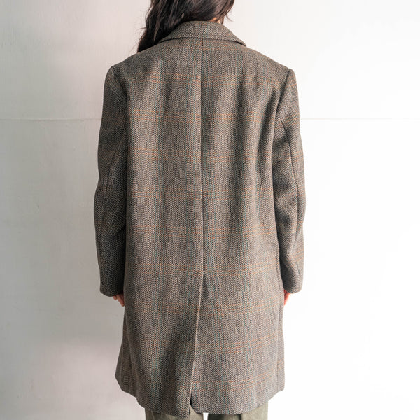 around 1970s Europe tweed coat 'discreet checked pattern'