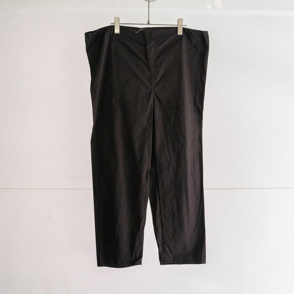 1970-80s German military pajama pants 'dead stock' -black dyed-