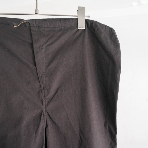 1970-80s German military pajama pants 'dead stock' -black dyed-