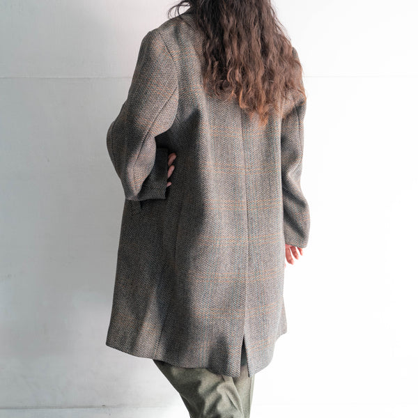 around 1970s Europe tweed coat 'discreet checked pattern'