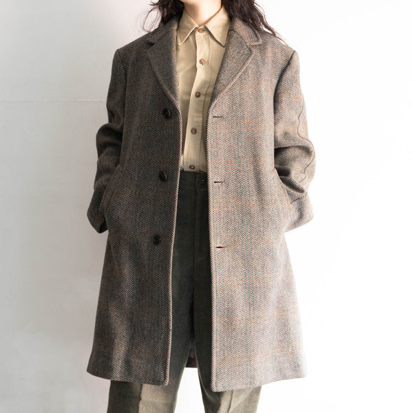 around 1970s Europe tweed coat 'discreet checked pattern'