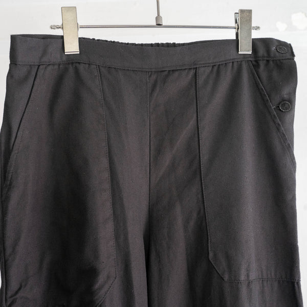 around 1980s German military cotton twill work pants 'dead stock' -black dyed-